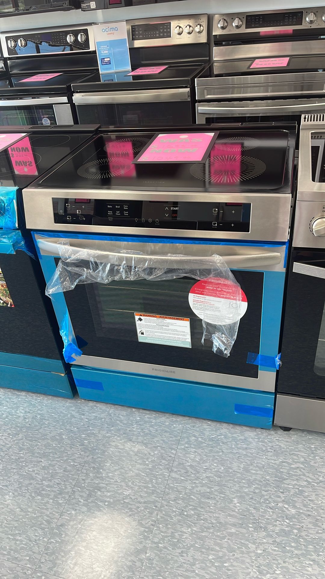 New Scratch And Dent Frigidaire Stainless Steel Glass Too Slide In Range. 1 Year Manufacture Warranty