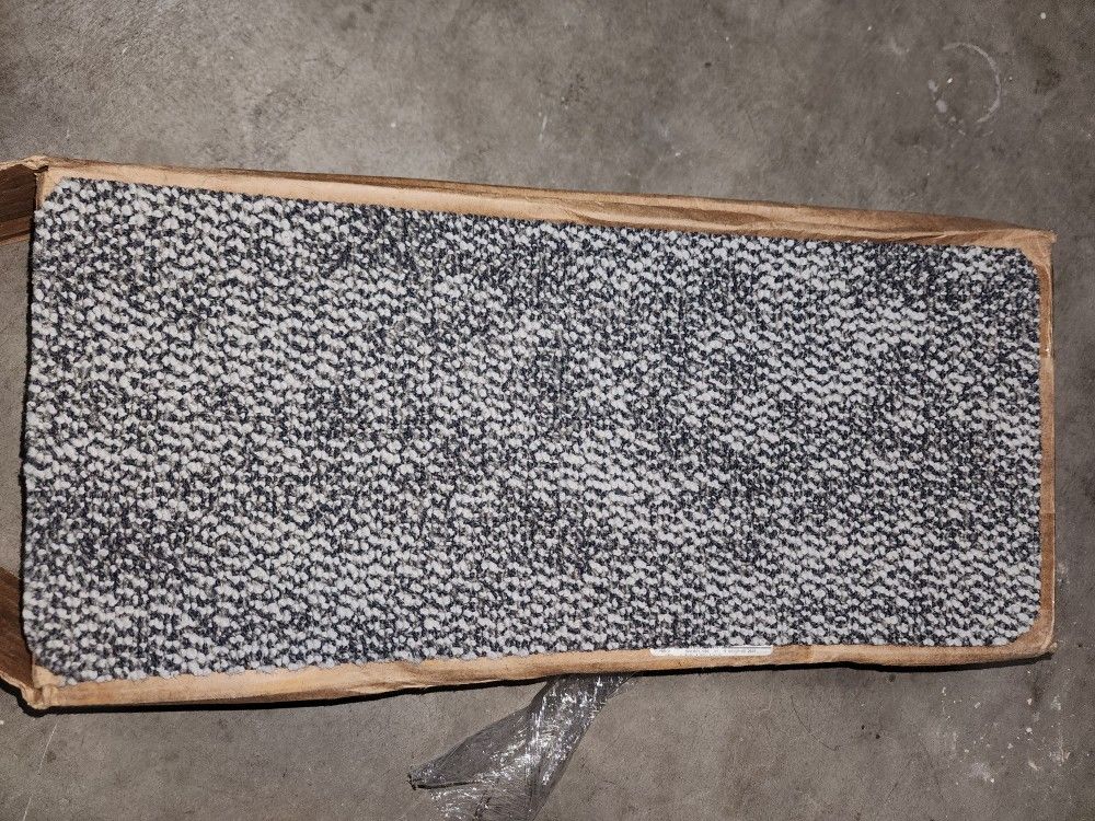 Peel and Stick Greyscale Indoor/Outdoor 8 in. x 18 in. Commercial Stair Tread (Set of 13)