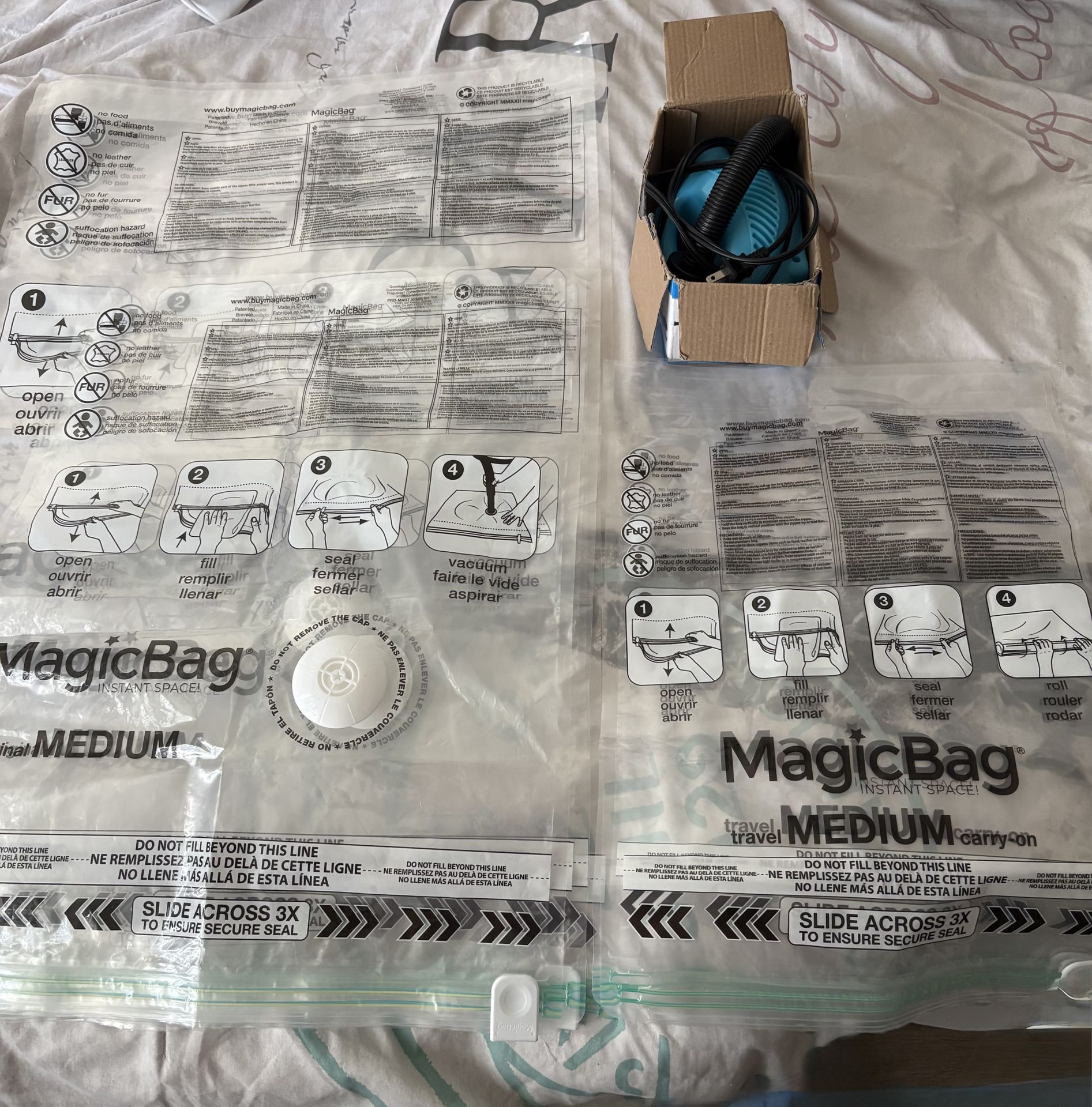 6ct Magic Bag w/ Vacuum Pump