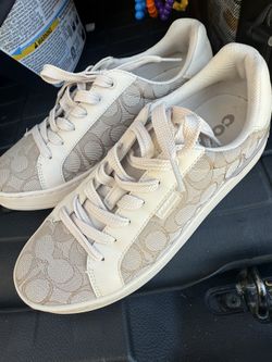 Coach Signature Canvas Sneakers Beige