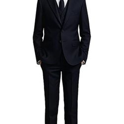 Black n Bianco Boys' Formal Black Suit 
