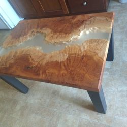 Epoxy And Maple Burl  River Tables (Handmade)