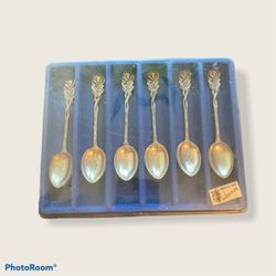 Italian Vintage Tea Spoons Silverplate set of 6