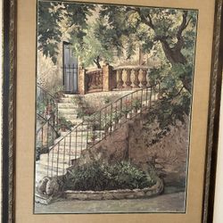 Oil Painting In Gold Trimmed Frame