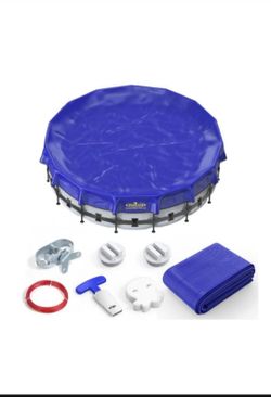POOLACC Pool Covers for Above Ground Pools - 21 ft Round Winter Pool Cover, Extra Durable Cold- and UV-Resistant Heavy-Duty Swimming Pool Cover for Wi