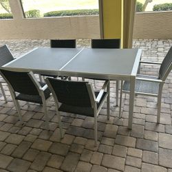 Patio Set Aluminum And Wicker