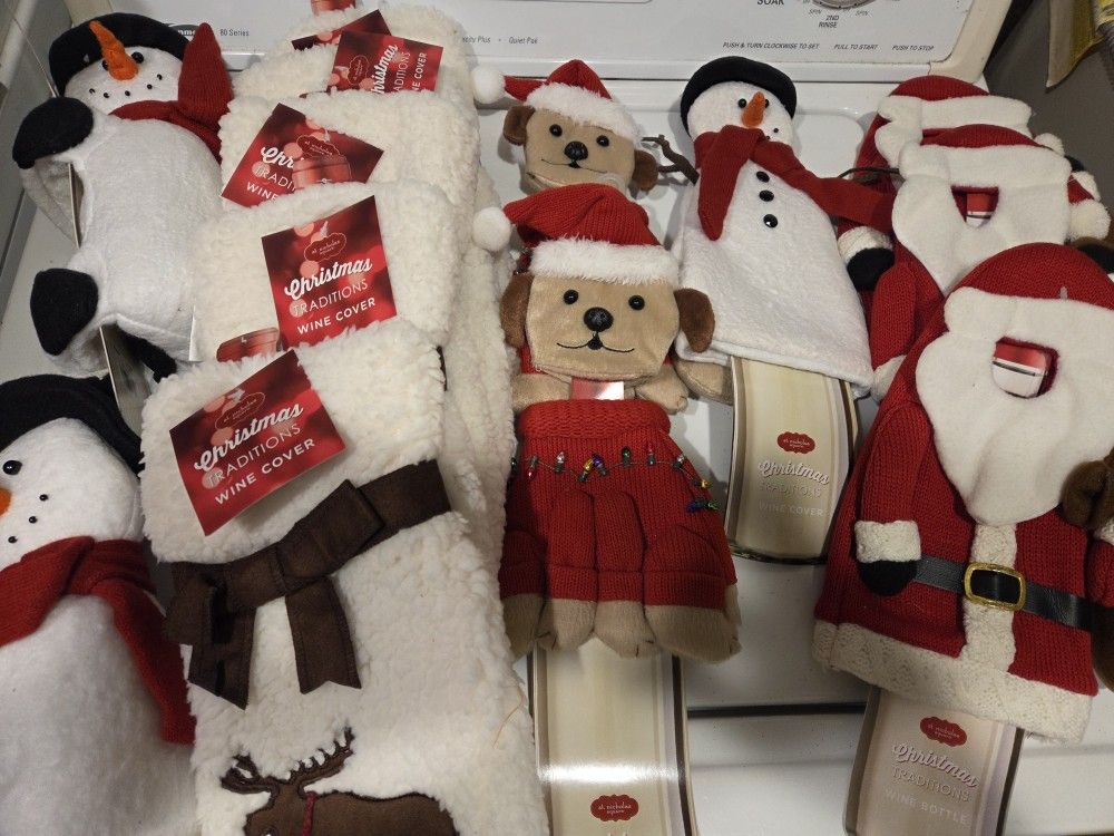 Christmas Wine Bottle Covers