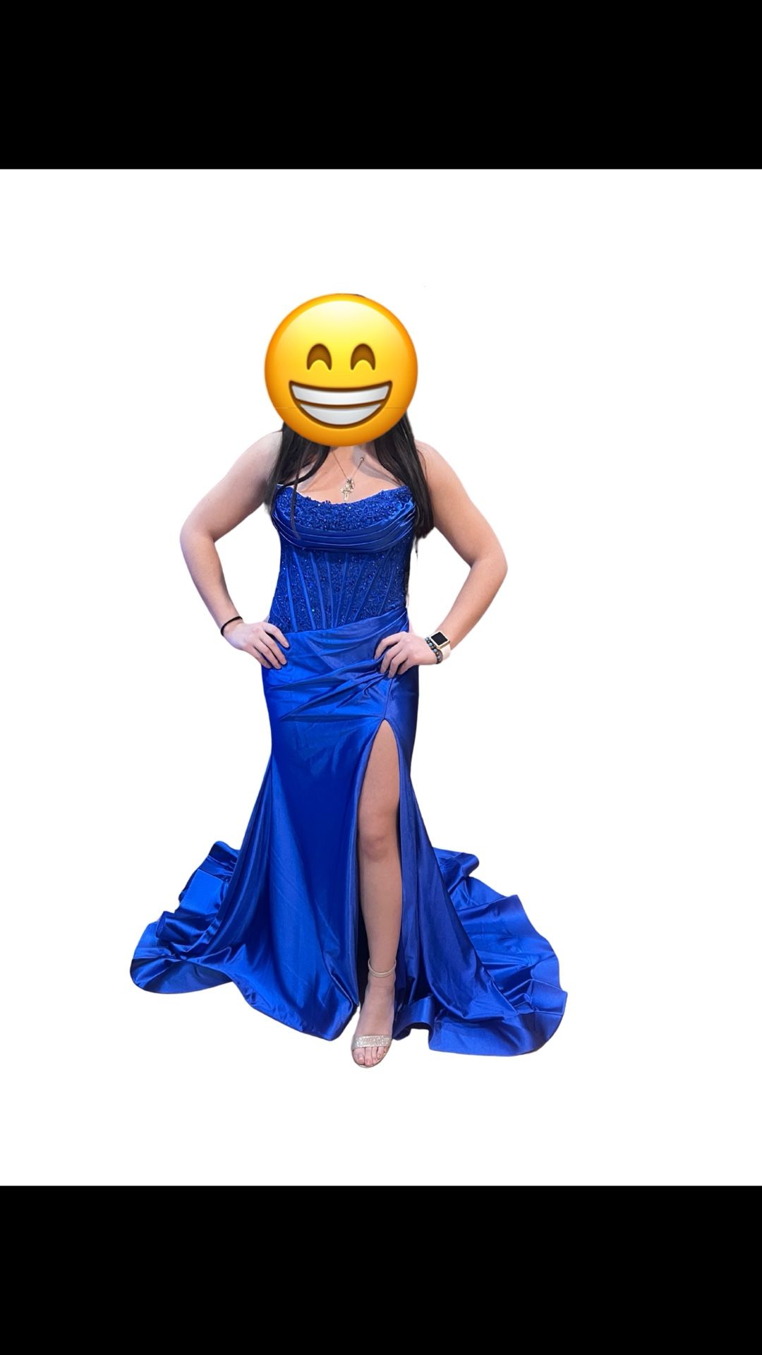 Beautiful Sherri Hill Royal Blue Prom Dress