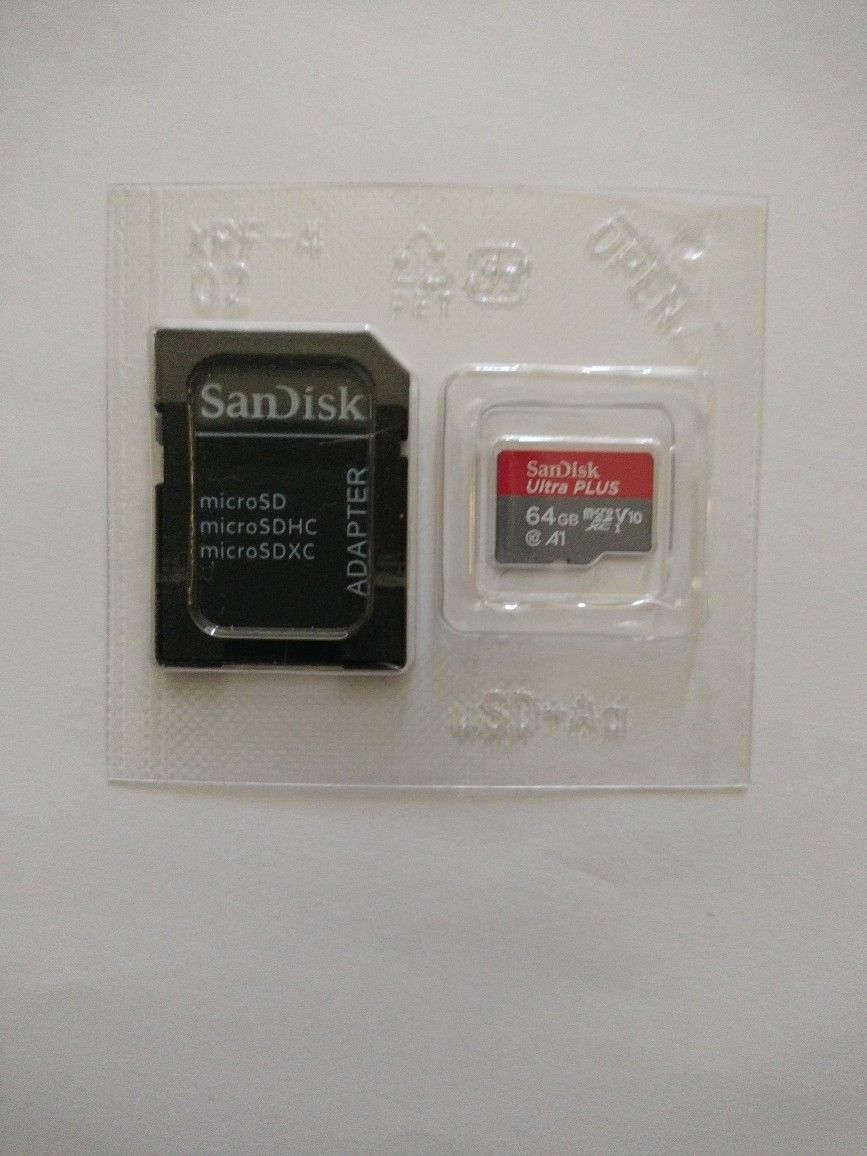 64 GB SanDisk Micro SD Card With Adapter 