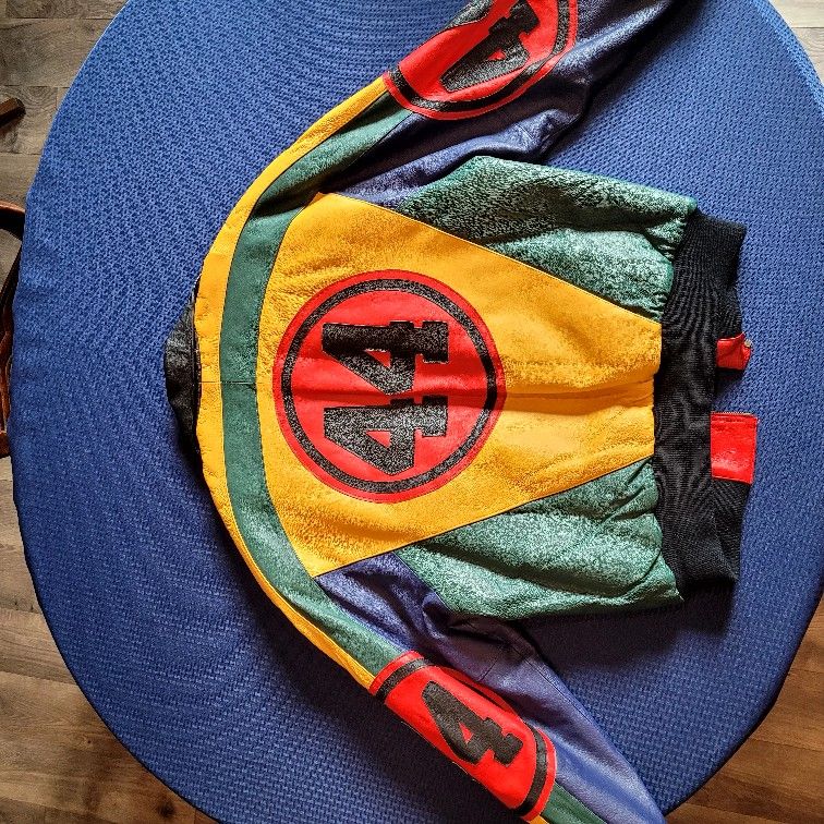 Vintage Colorful Leather Jacket 