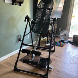 Teeter hang ups in Inversion table. Adjustable height holds up to 300 pounds ideal for back neck leg pain.