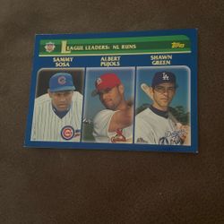 2002 Topps League Leaders: Sosa/Pujols/Green #344