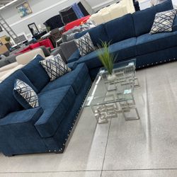 Sofa And Loveseat Blue Fabric 💙💙💙