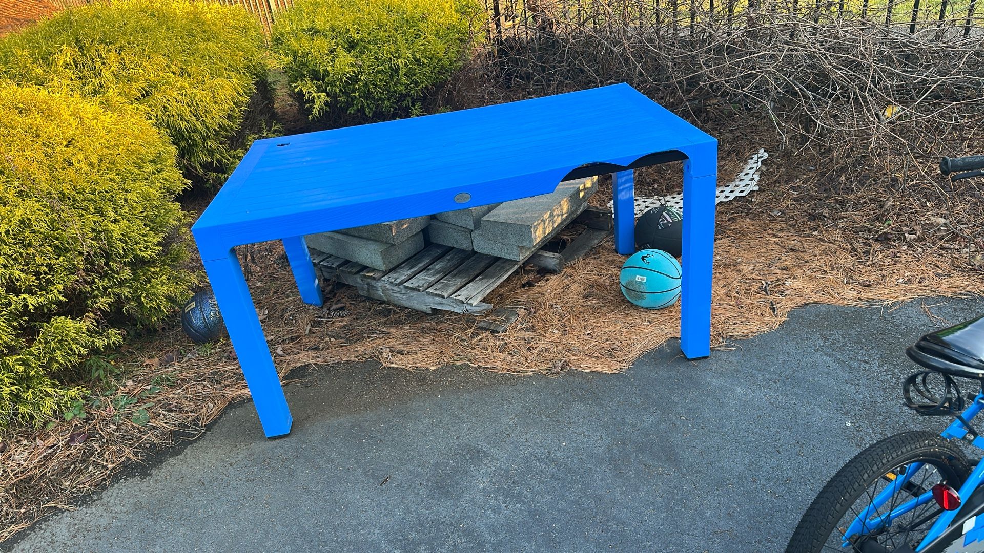 Blue Plastic Table 