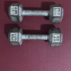 2 X 10lbs Dumbbells 