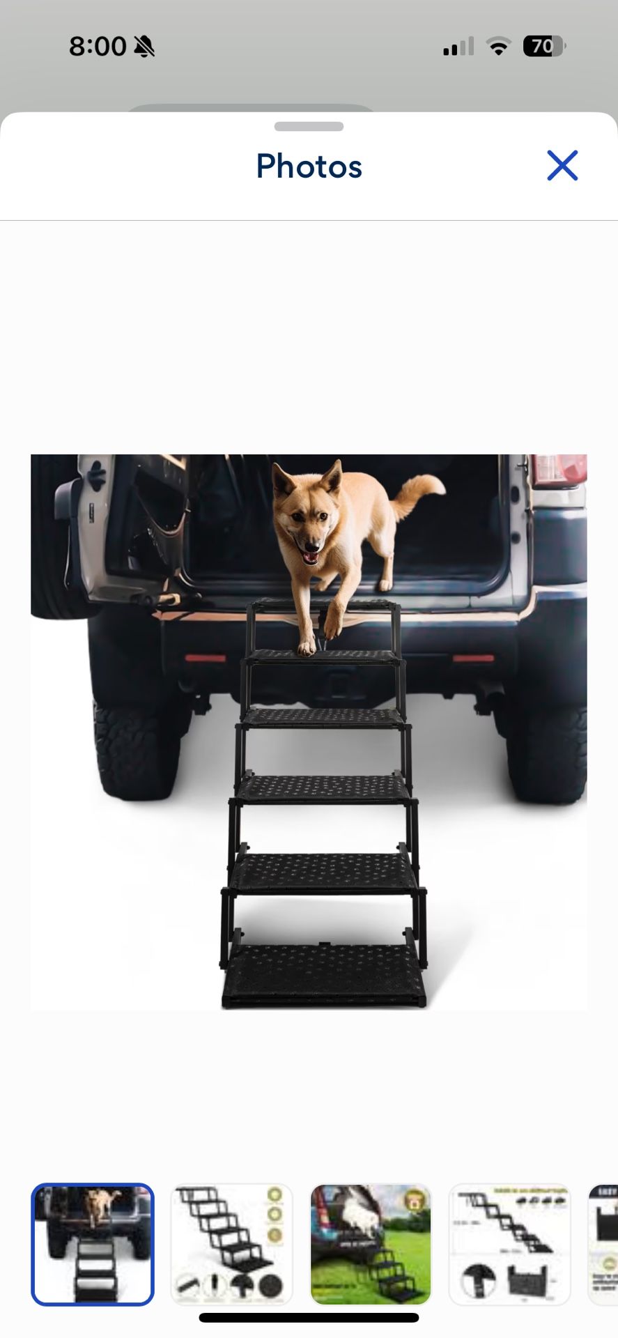 Heyoo 6step Foldable Car dog Stairs. NEVER USED