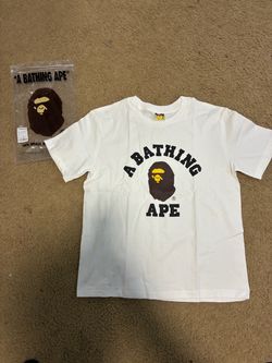 A Bathing Ape BAPE College Logo T-Shirt White