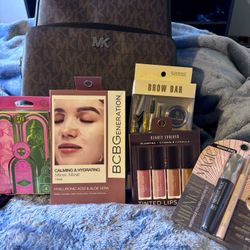 Michael Kor Backpack and Make Up 
