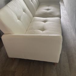 White/Cream Futon Coach