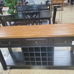Two-Tone Wood Wine Rack Buffet Server(New)