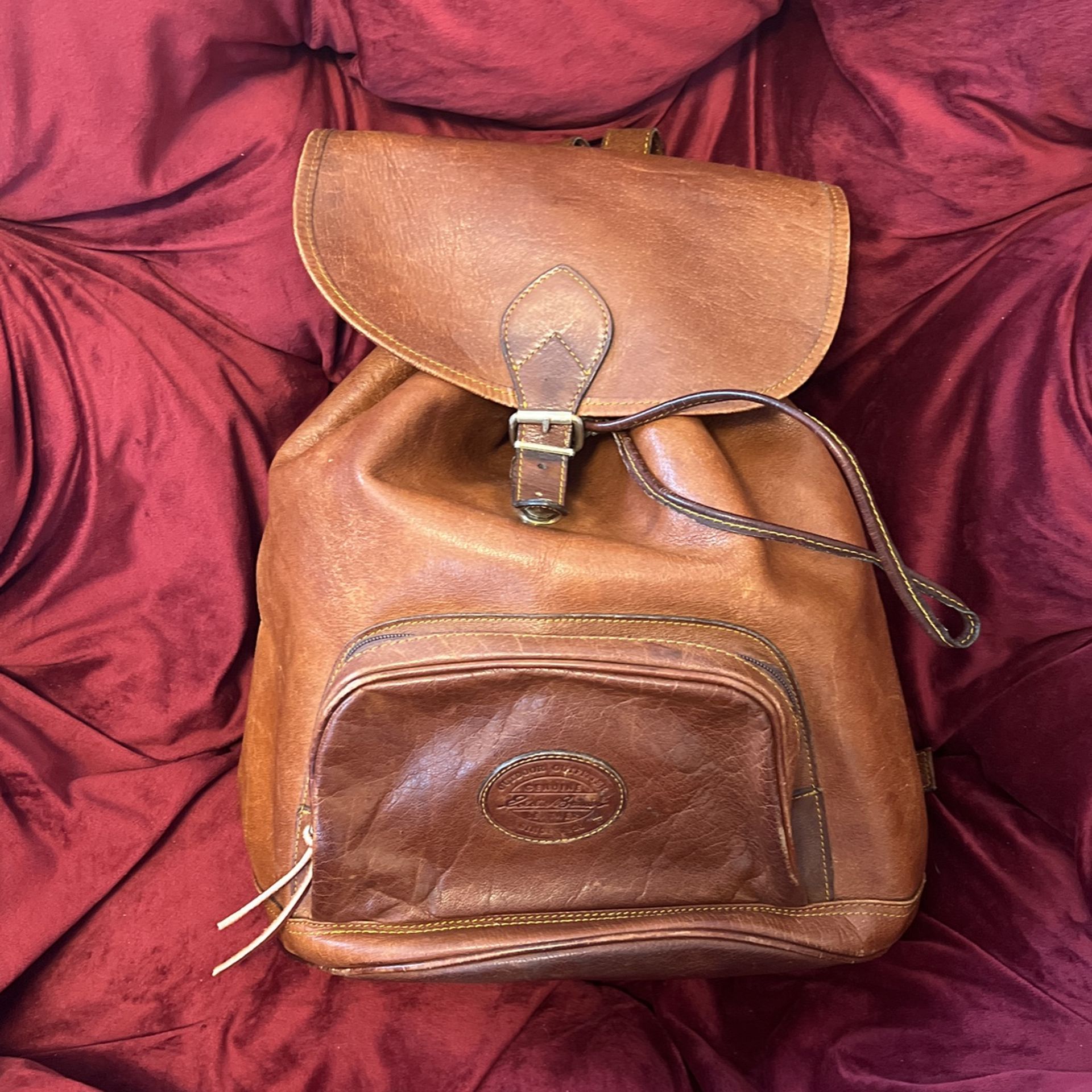 Leather Rucksack. Backpack. Purse Vintage Eddie Bauer