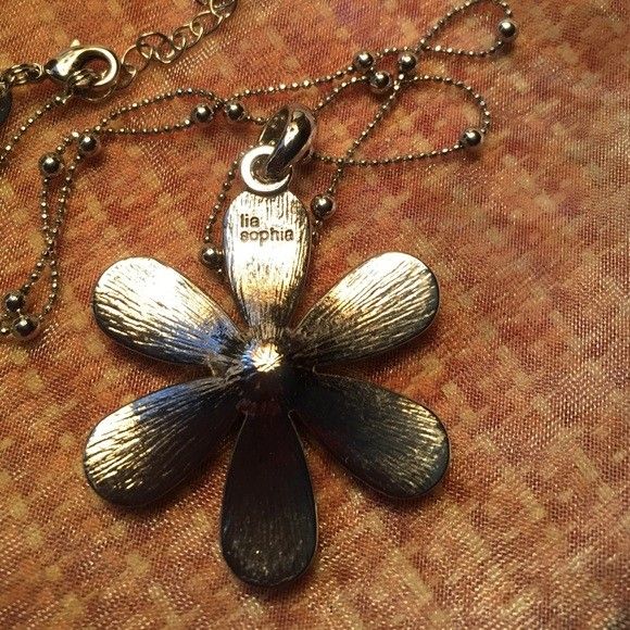 Lia Sophia Flower Necklace Pendant