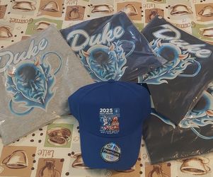 Duke Tee Shirts$25& Snap Back Hats$25