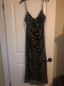 Sheer embroidered dress