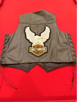 Men's leather Harley Davidson vest