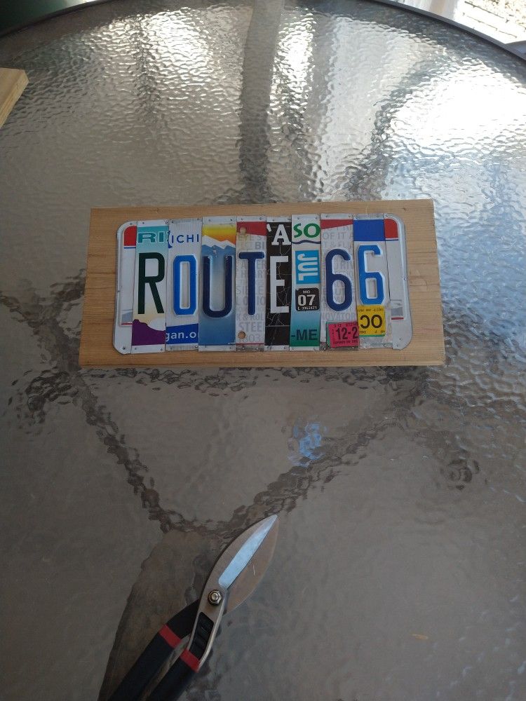 License Plate Route 66