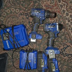 Kobalt Impact And Drill With Fast Chargers