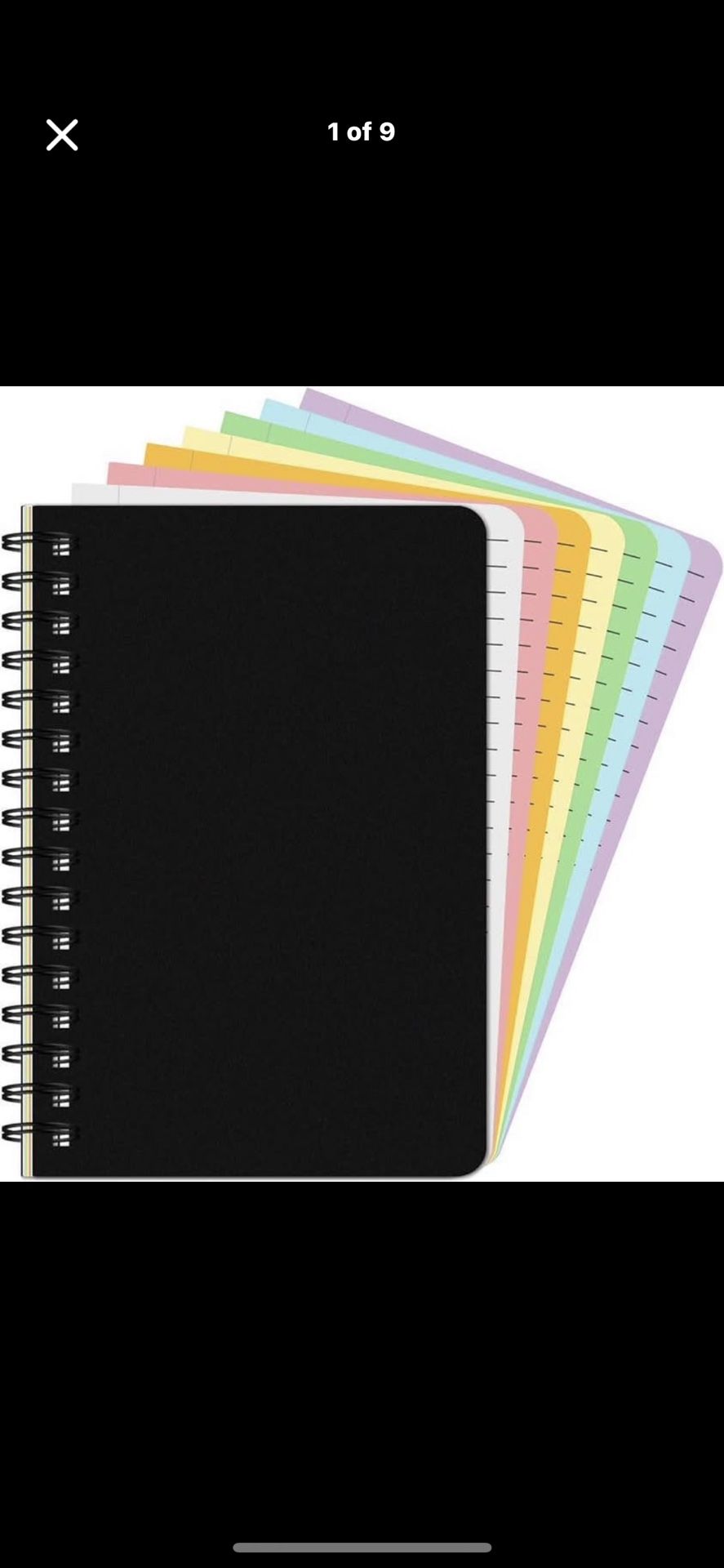 Spiral Notebook, Colored Lined College Ruled Paper, 105 Sheets/210 Pages, 6" x 8.5"