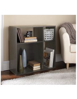 Grey and Brown Cube Storage and Shelf