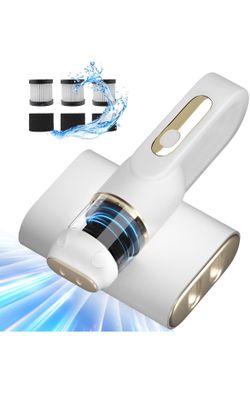 Bed Vacuum Cleaner, Mattress Vacuum Cleaner with UV-C Light 14Kpa HEPA Filter, Handheld Vacuum Cordless Bed Cleaner for Bed Sofa Pillows Cribs Couch, 
