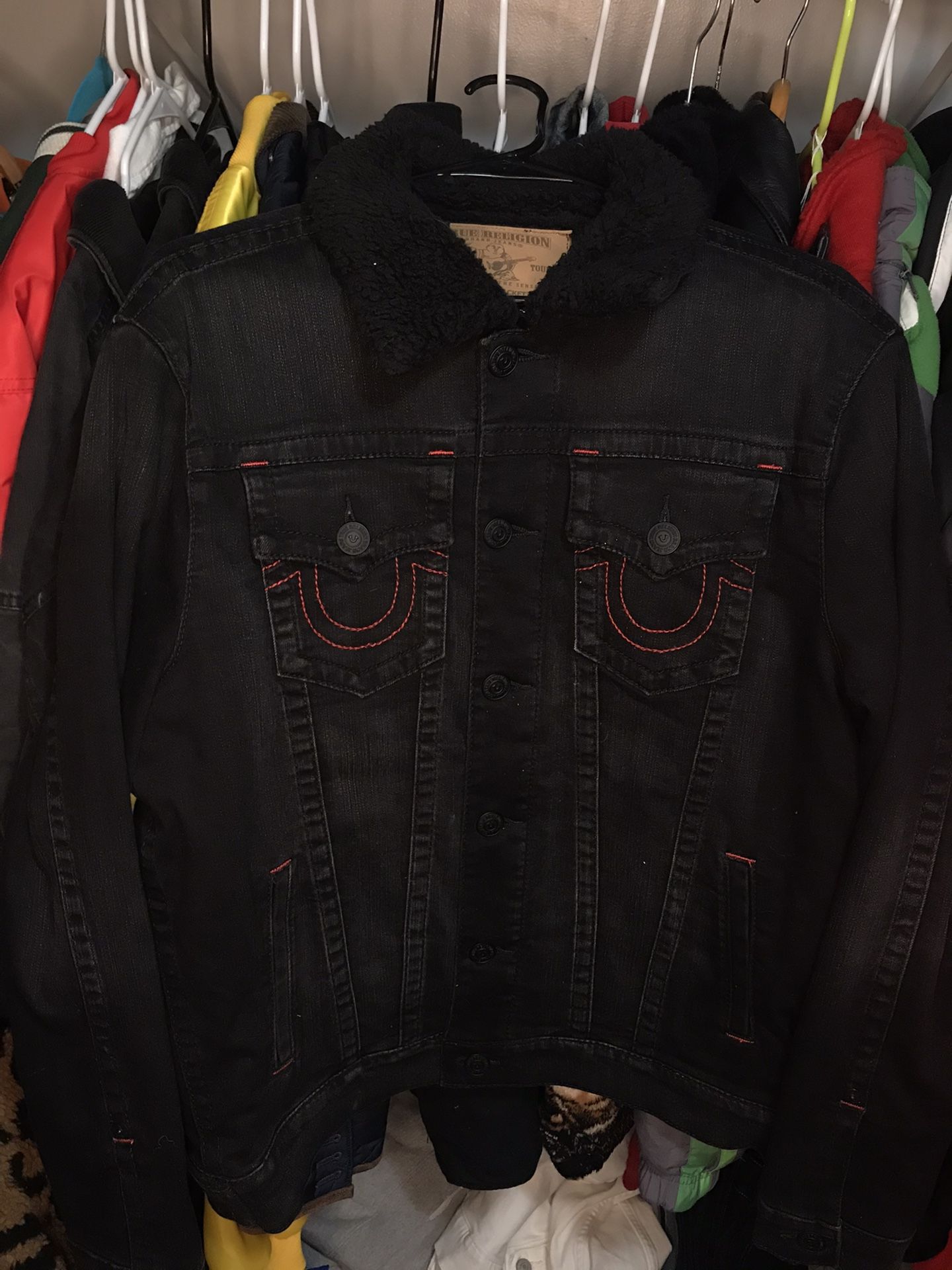 True Religion Sherpa Denim Jacket 