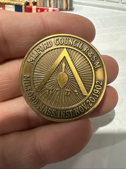 Milford, MA Masonic Lodge 75th Anniversary Medal