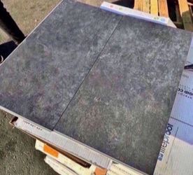 Castle Black Slate 6 MIL x 12 in. W x 24 in. L Click Lock Waterproof Vinyl Tile Flooring