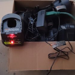 6 Ryobi Chargers And Plugs 