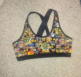 Black Milk Medium Sports Bra Super Mario Characters