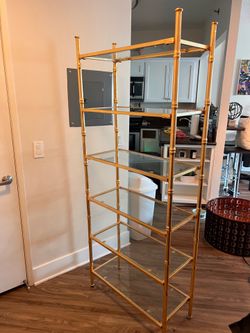 Gold glass shelf