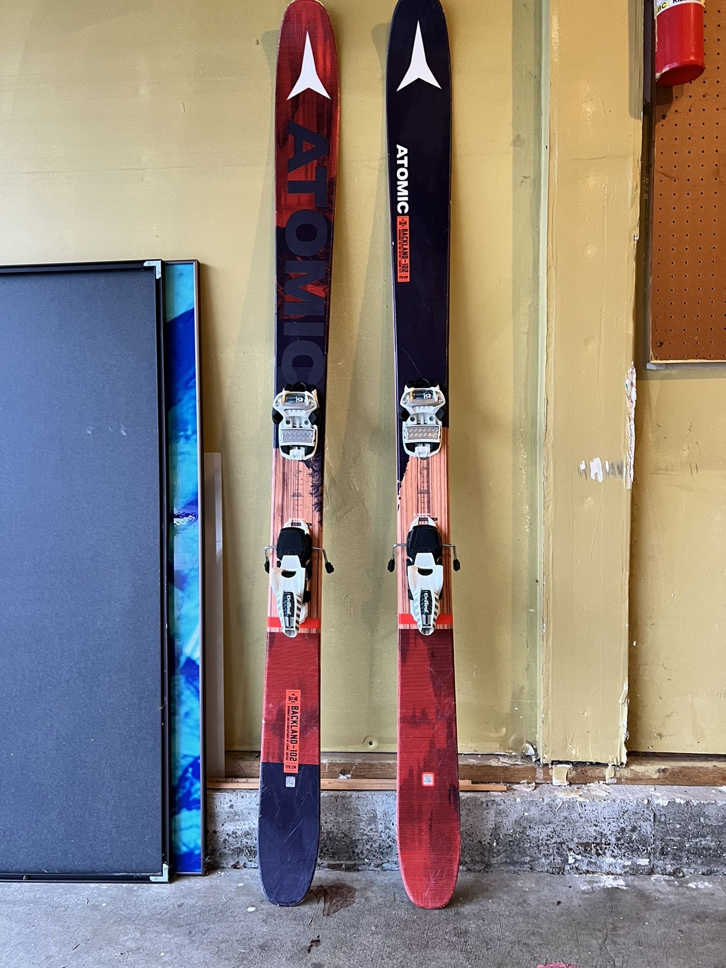 $150 - Used Atomic Backland (172cm) Skis + Marker Griffon Bindings