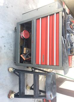 Craftsman Tool box with tools and little ladder