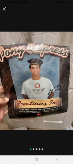Titanic Halloween Costume XL Shirt and Hat