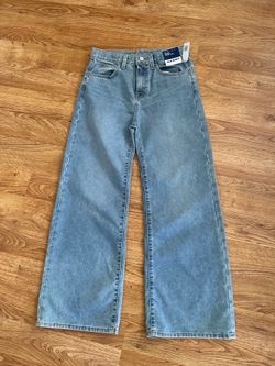 New! Kids High Waist Wide Leg Jeans Size 14