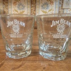 2 Jim Beam Glasses 