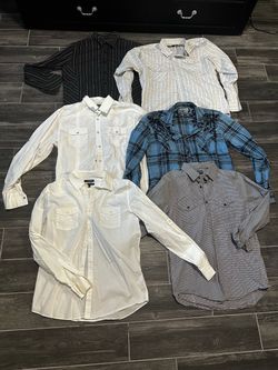 Men's Button-Up Shirts Size Lg