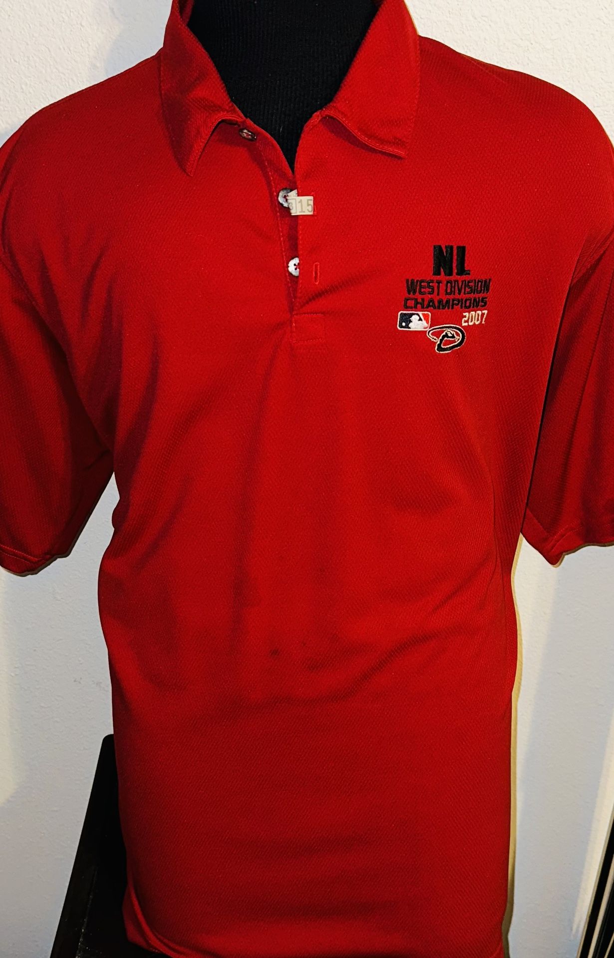 Throwback ARIZONA DIAMONDBACKS Polo Commemorating our 2007 Victory In the National League Western Division Championships in an Adult XX-Large