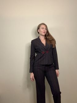 Bebe Pinstriped Suit