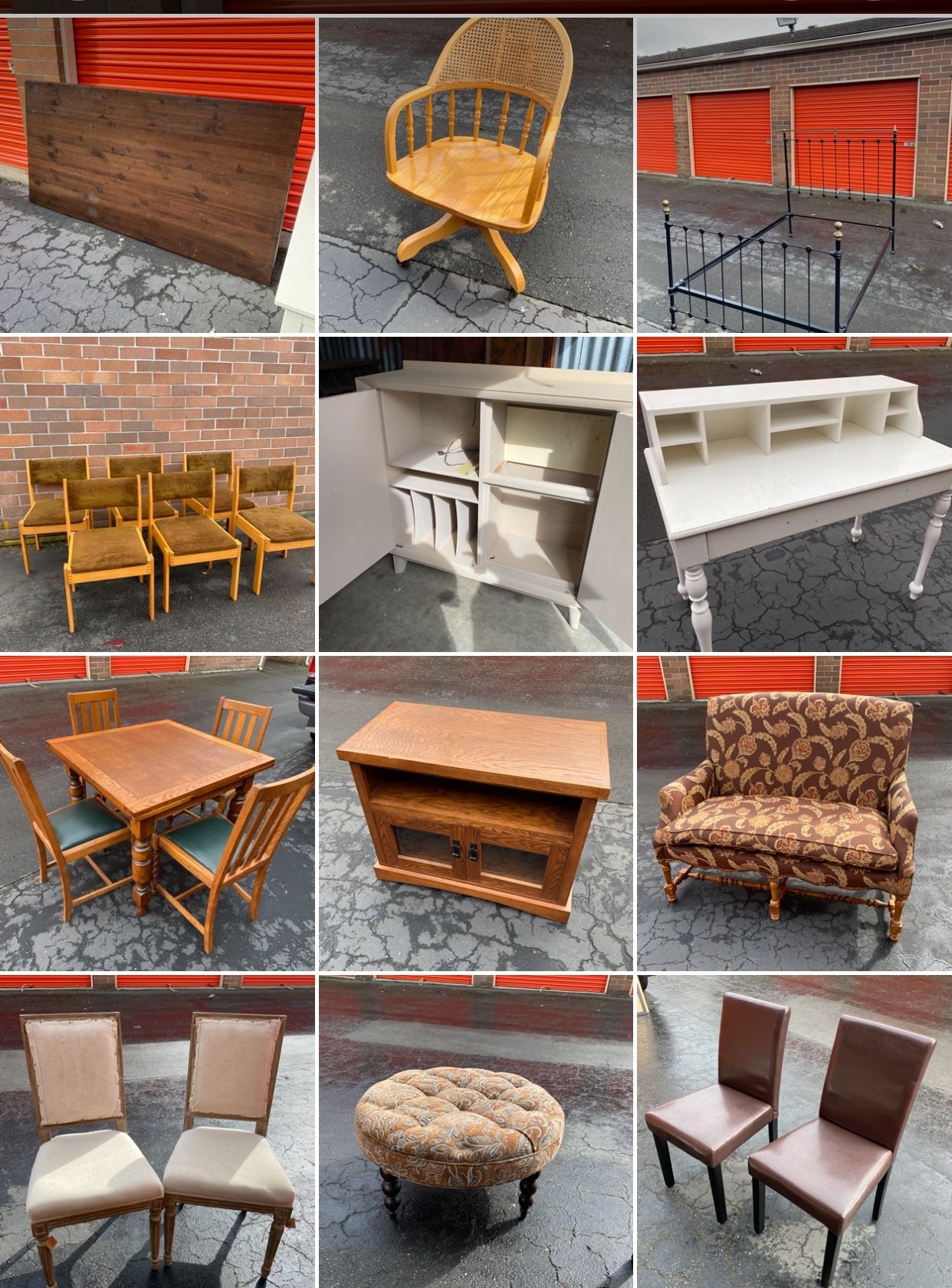 Huge Lot Of Nice Furniture - Table Chair Lamp Settee Antique Vintage Farmhouse Modern MCM traditional Night Stand Cabinet Hutch Bed Desk Living Dining