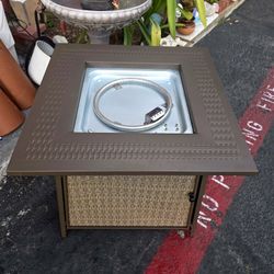 New Fire Pit The Gas Propane 28"×28"25" Brown Color 50,000 BTU 